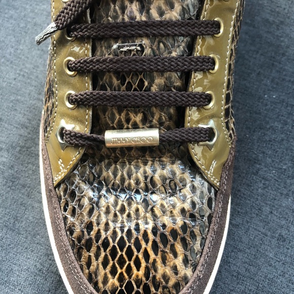 Snakeskin Jimmy Choo Sneakers - Picture 6 of 7
